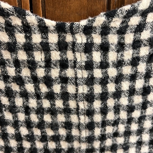 Ichi Antiquities Black & Ecru Gingham Dress One Size - Picture 6 of 7